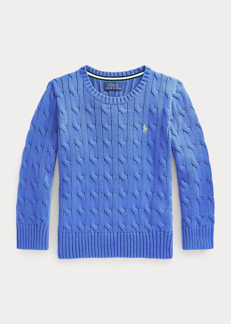 Sueter Ralph Lauren Niño 1.5-6 Años Cable-Knit Cotton Jumper Chile Azules ORQWI-3694